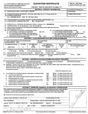 FEMA Elevation Certificate