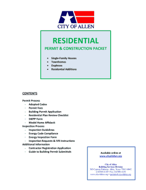 Residential Permit and Construction Packet