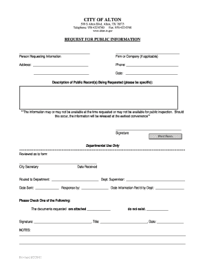 Texas Public Information Request Form