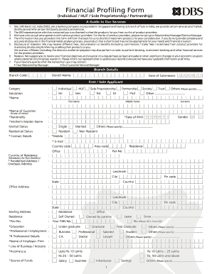 Financial Profiling Form