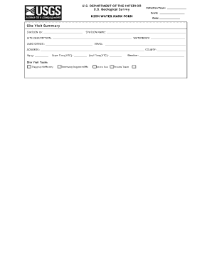 High Water Mark Form