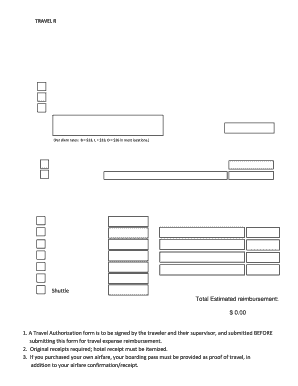 Travel Expense Reimbursement Form