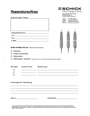 Reparaturauftrag