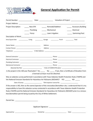 General Application for Permit