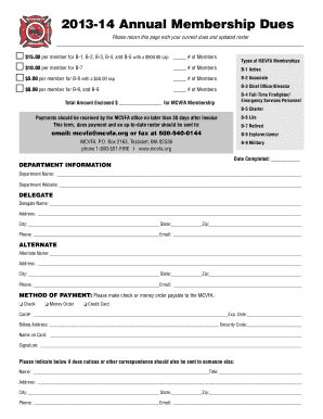 MCVFA Membership Renewal Form
