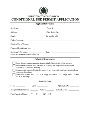 Conditional Use Permit Application