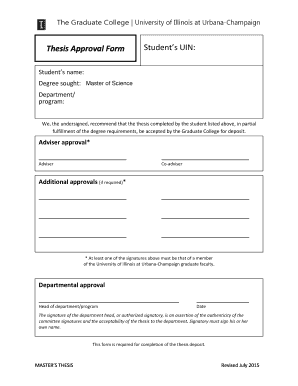 Thesis Approval Form
