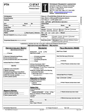 Veterinary Diagnostic Laboratory Submission Form
