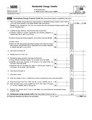 IRS Form 5695 Residential Energy Credits