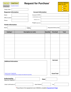 Purchase Request Form