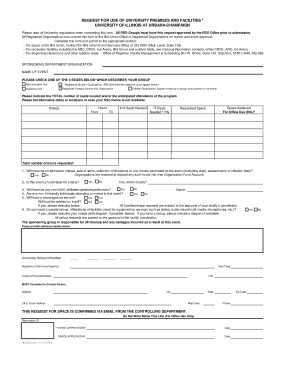 Request for Use of University Premises and Facilities