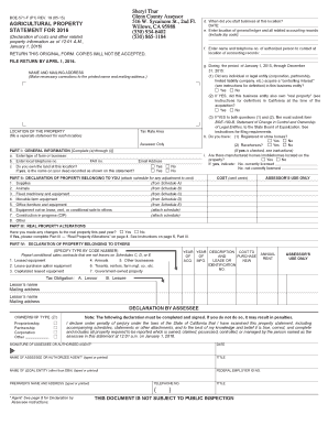 California Agricultural Property Statement