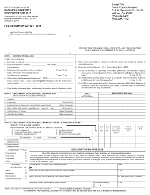 California Business Property Statement