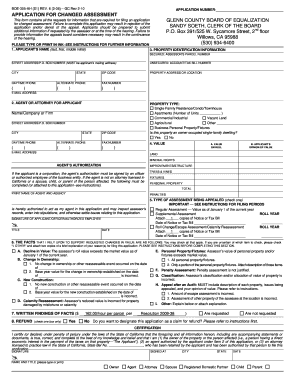 California Changed Assessment Application