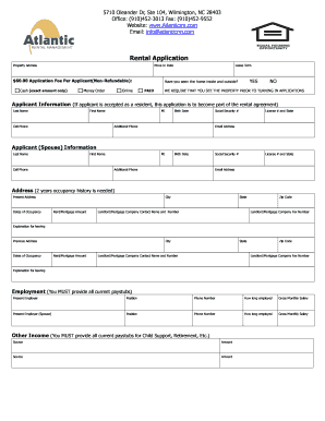 Rental Application Form