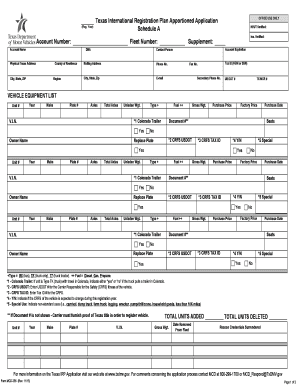 Texas International Registration Plan Apportioned Application