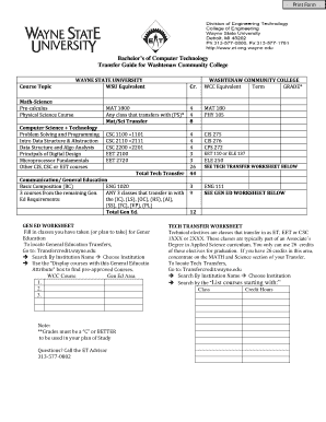 Wayne State University Transfer Guide