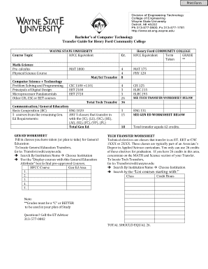 Wayne State University Transfer Guide