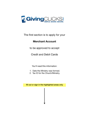 Merchant Processing Application and Agreement