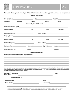 Cowlitz County Building Permit Application