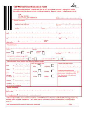 VSP Member Reimbursement Form