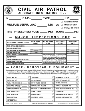 Civil Air Patrol Aircraft Information File