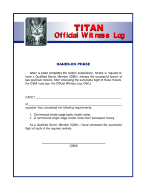 Official Witness Log