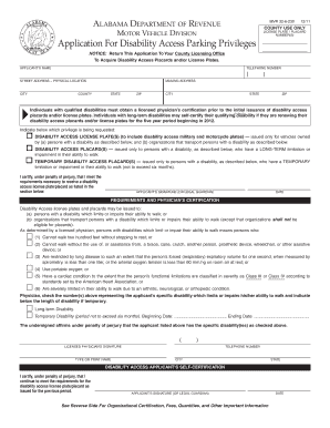 Alabama Disability Access Parking Application