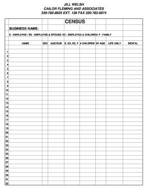Employee Census Form