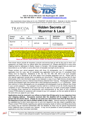 Fillable Online Hidden Secrets of Myanmar Laos - TravelDocs Fax Email