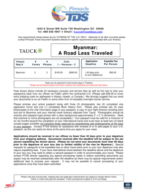 Myanmar Tourist Visa Application