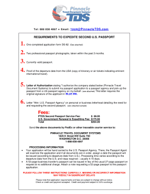 US Passport Second Application Form