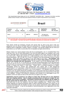 Brazil Visa Application Form