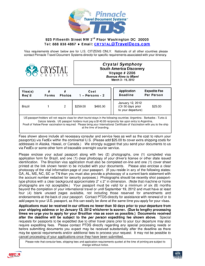 Brazil Visa Application Form
