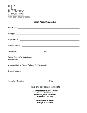 Illinois Escrow Account Application