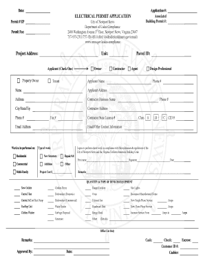 Electrical Permit Application