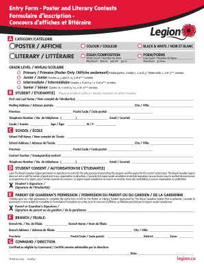 Entry Form - Poster and Literary Contests