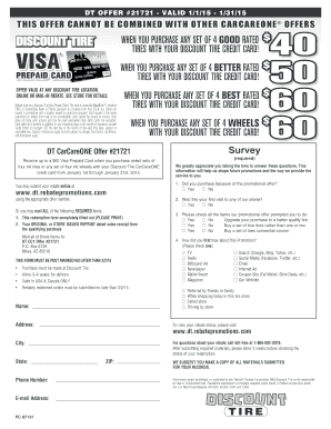 Discount Tire Rebate Form