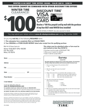 Winter Tire Rebate Offer
