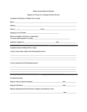 Albany County Public Records Request Form