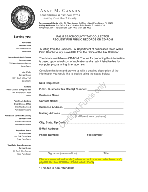 Palm Beach County Public Records Request Form