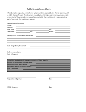Public Records Request Form