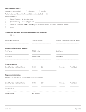Scotiabank Mortgage Statement Request Form