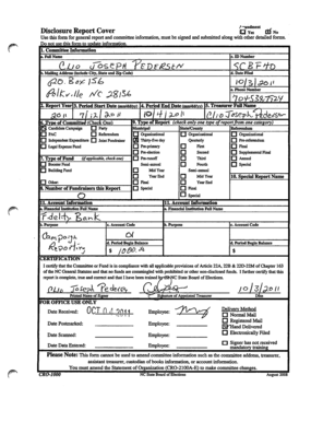 NC State Board of Elections Disclosure Report