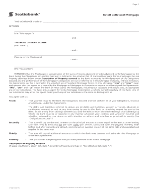 Retail Collateral Mortgage Agreement