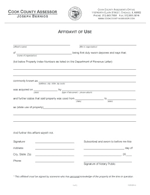 Affidavit of Use