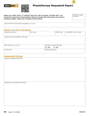 Physiotherapy Requested Report