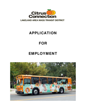 Citrus Connection Employment Application