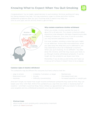 Smoking Cessation Activity Sheet