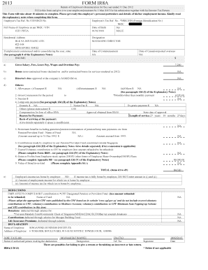 IR8A Form 2013